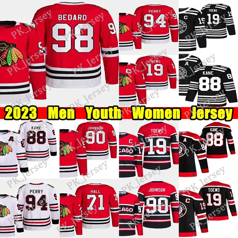 98 Connor Bedard Reverse Retro Hockey-Trikot 19 Jonathan Toews 71 Taylor Hal Corey Perry Tyler Johnson Patrick Kane Bobby Orr Nick Foligno Clark Griswold-Trikots