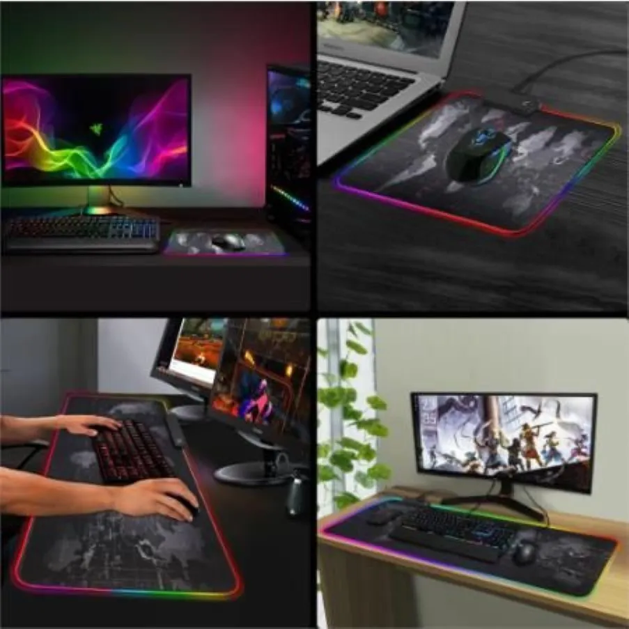 Gaming Mouse Pad RGB Duży myszy gracz wielki myszy MAT MATE Computer MOUSEPAD Podświetlenie LED XXL Surface Mususe Klawiatura MAT317W