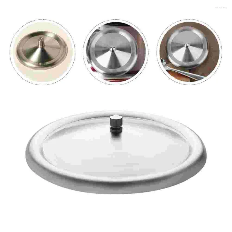 Wine Glasses 2Pcs Stainless Steel Water Cup Caps Dust-proof Heat Preservation Lid