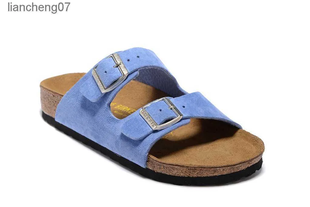 flat designers design Slippers Famous slippers with toe beach shoes men's and women's casual flat with cork sandals star the same style beach shoes 10 240214