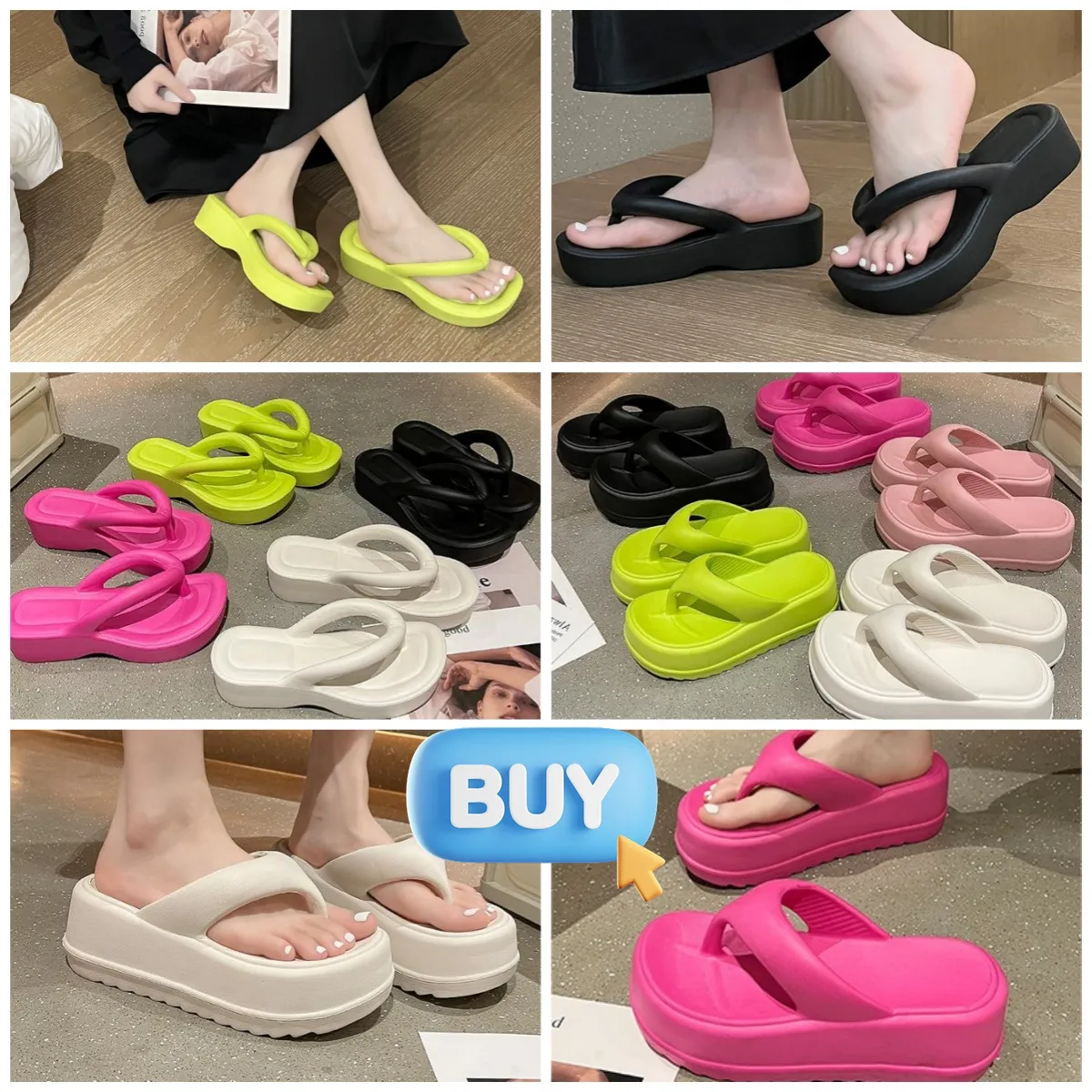 Slides tofflor Fashion Sandals Womens Foam Rubber Jelly Sandal Pool Flip Flops Slider 36-41 Comfort Black White Green Pink Beach Bedroom Summer