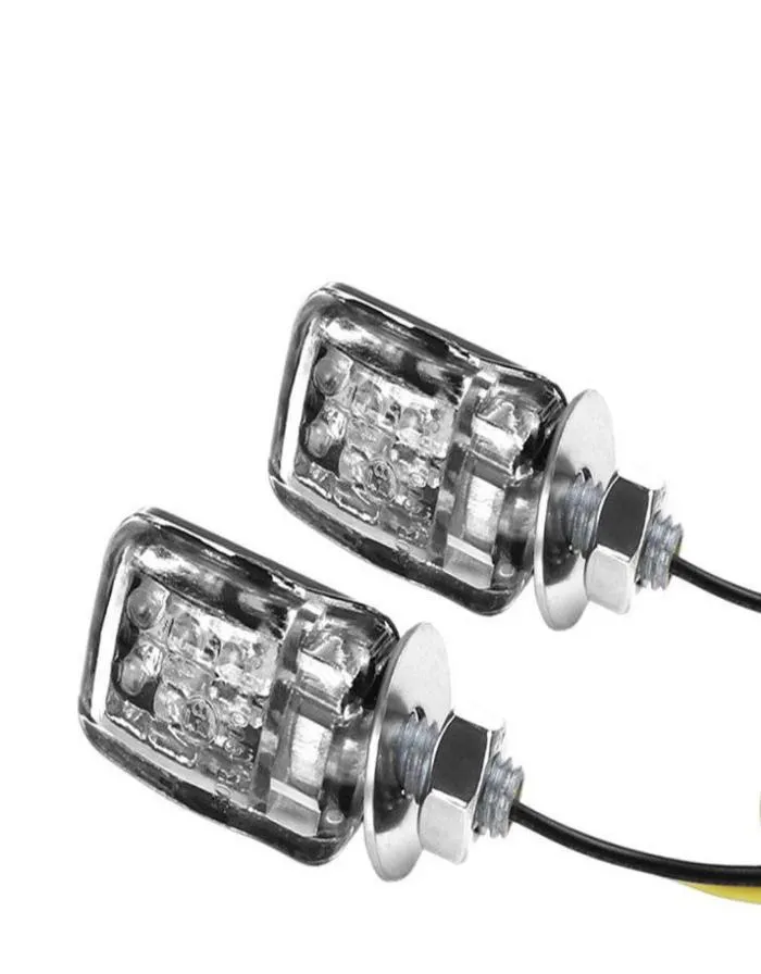 2pcs 6 LED دراجة نارية مؤشر إشارة مؤشر الضوء محرك Mini العلامة مصباح الشارع Universal Moto Flasher 12v 2pcs1574244