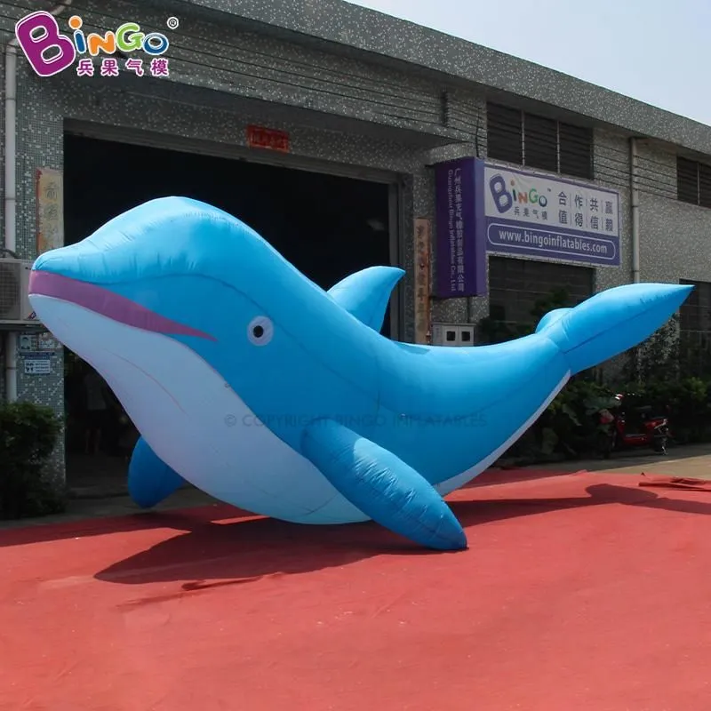 Factory Direct Advertising Inflatable Cartoon Dolphin Balloons Ocean Animal Models For Event Party Decoration 8mL (26ft) with blower Toys Sports