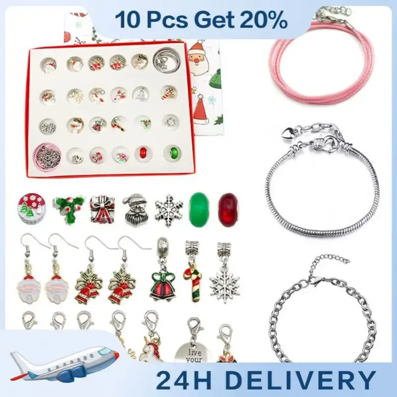 Armband Julsmycken Set Exquisite 118G / Box Countdown Kalender Julklappar Överraskande Blind Box Miljöskydd