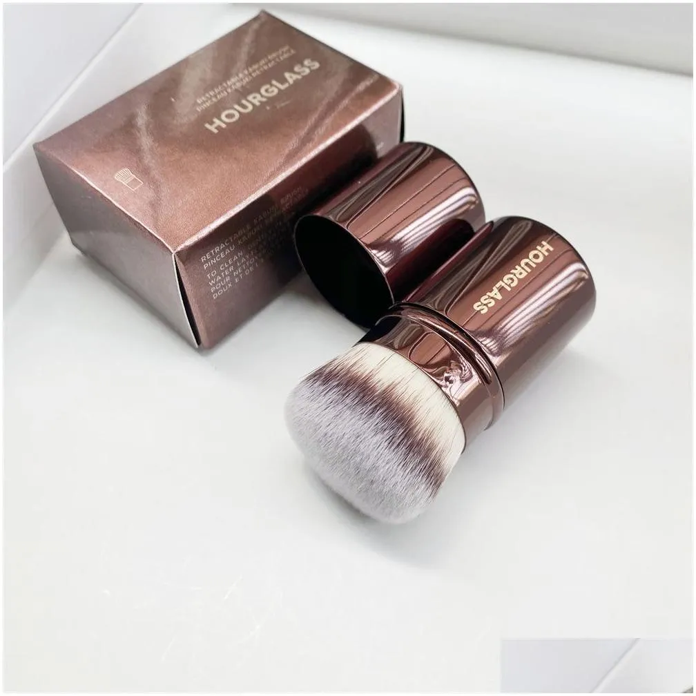 hourglass makeup brushes face large powder blush foundation contour highlight concealer blending finishing retractable kabuki cosmetics blender tools