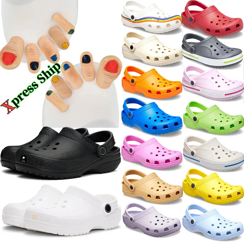 Croc Clog sandalen pantoffels kinderschoenen baby kinderen designer dia's Gesp klassieke heren dames zwart wit Waterdichte schoenen Verpleging