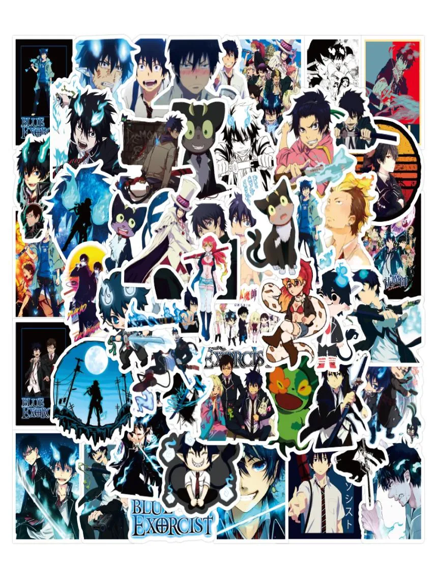 50PcsLot Blue Exorcist Anime Sticker Pack For Kids Toys Laptop Diy Motorcycle Skateboard Suitcase Phone Case Notebook Car Decals 7276032