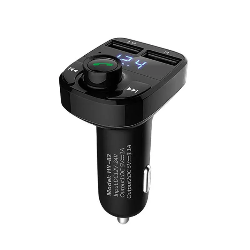 Dual USB  X8 Car Hands-free Wireless Bluetooth FM Transmitter MP3 Player with 3.1A Quick Charge