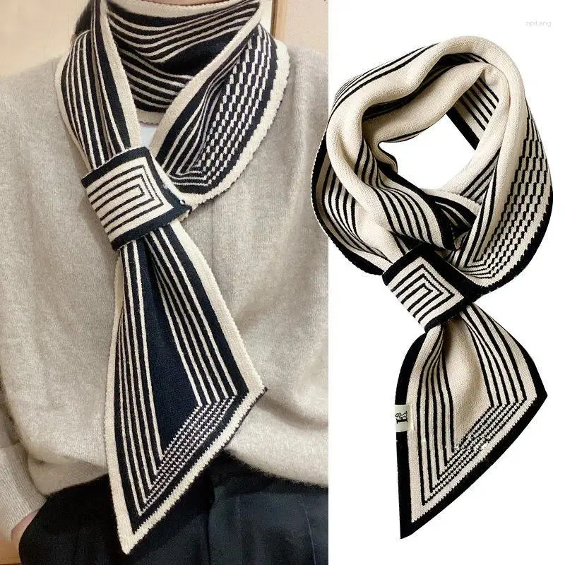 Schals Mode Warme Wraps Schals Für Frauen Winter Kaschmir Halstuch Plaid Gestrickte Hals Wolle Schals Korea Stil Schal 2024