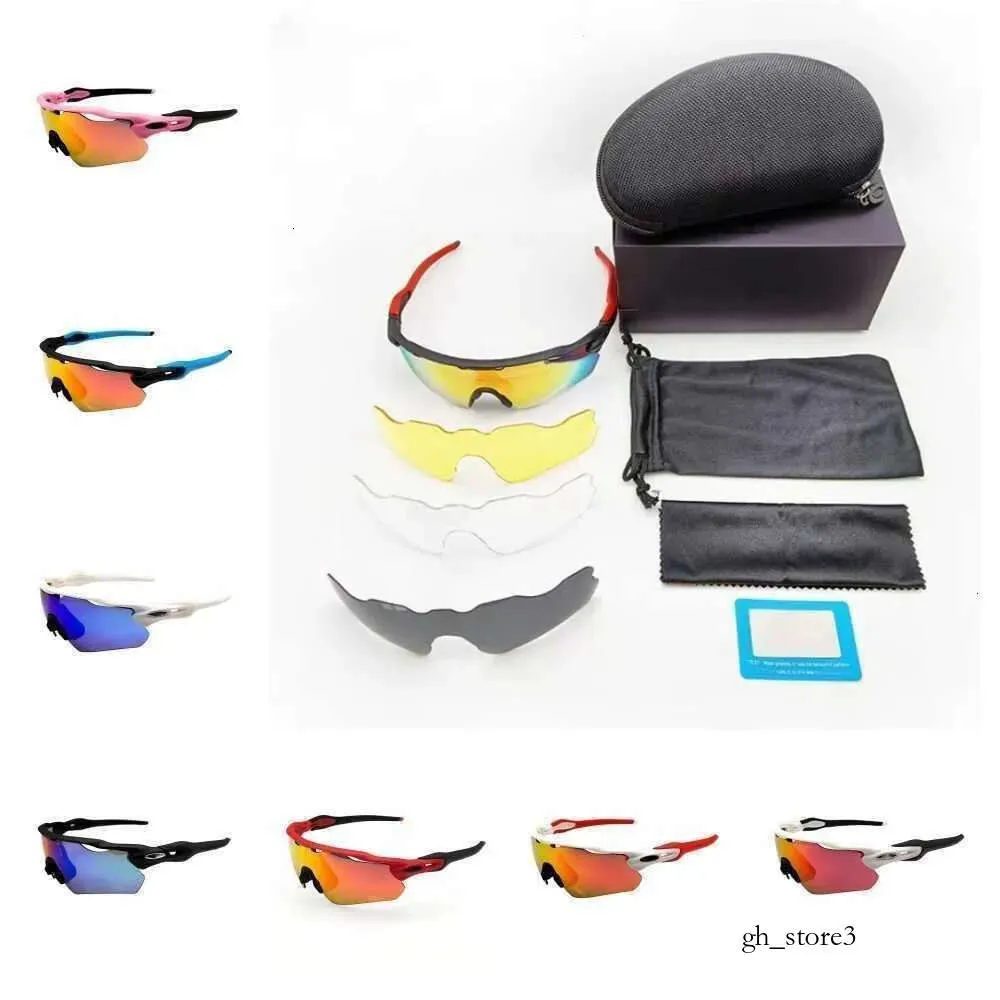 Cykelroll Oakleies Solglasögon Mens Designer för kvinnor Solglasögon Fashion Timeless Classic Sunglass Glass PC Radar EV Path 834