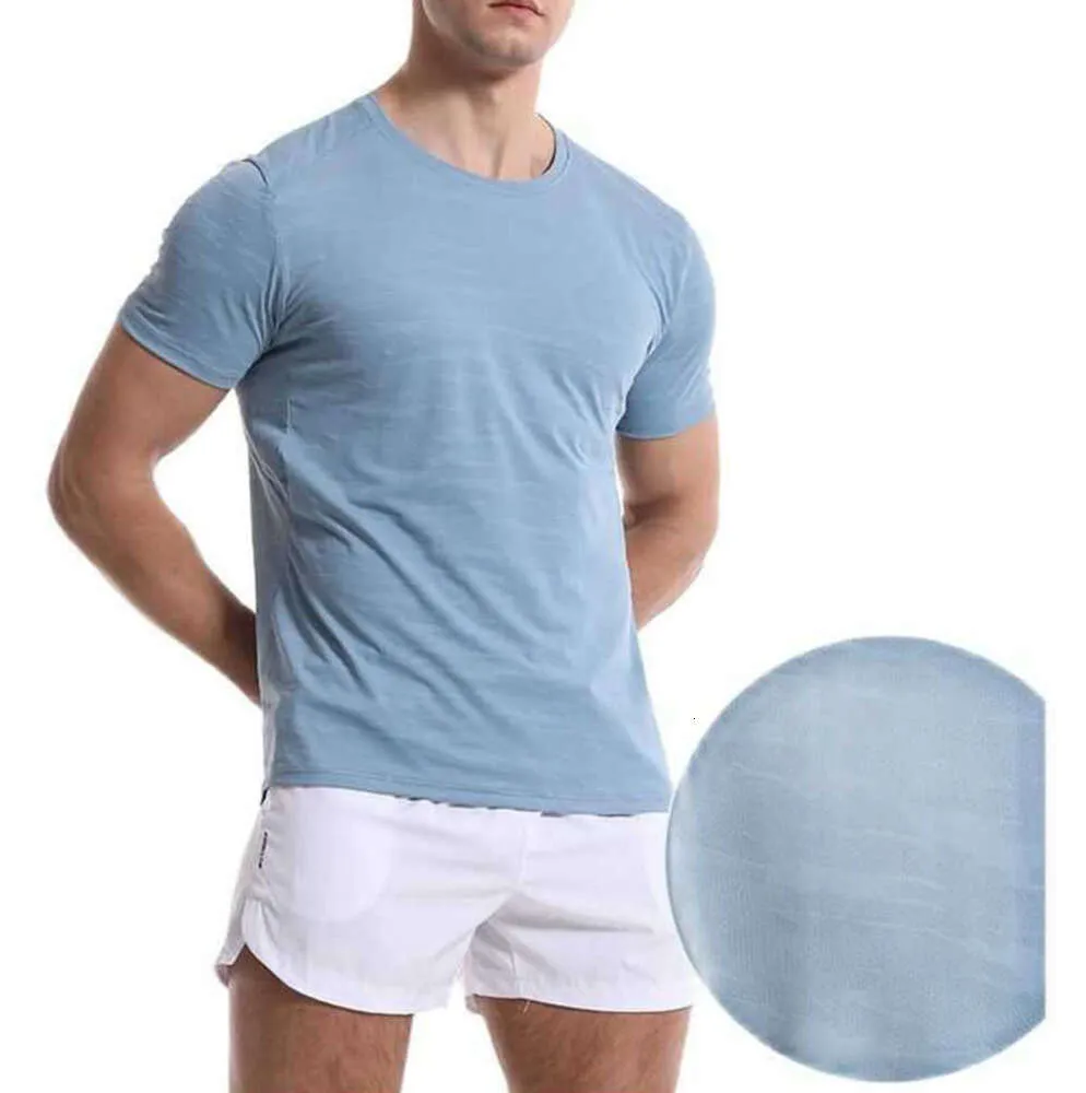 Hommes Lululemen T-Shirt Été Loisirs Course à Pied Entraînement Yoga Tenue Vêtements Fitness Séchage Rapide Respirant Lâche Manches Courtes Haute élasticité et décontracté 1166ess