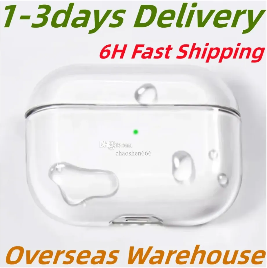 Per Apple AirPods Pro 2 2nd Generation AirPod 3 PRO Accessori per cuffie per cuffie solide TPU Silicone Protective Copertura auricolare Copertura di ricarica wireless Shock Aound Case