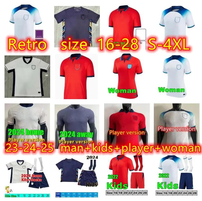 2024 2025 Koszulki piłkarskie Bellingham Bellingham 150 lat 23 24 25 Drużyna narodowa Toone Sancho Football Shirt White Bright Kane Sterling Rashford Grealish Men Kit Kit