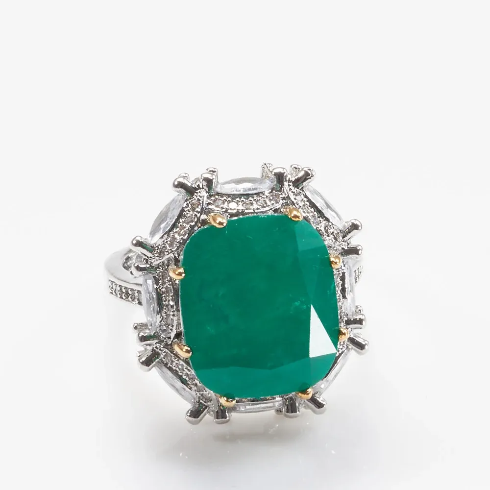 Rings Cellacity Classic925 Sterling Silver Ring for Charm Lady with Emerald Gemstone女性デートパーティーFINE JEWERY GIFT