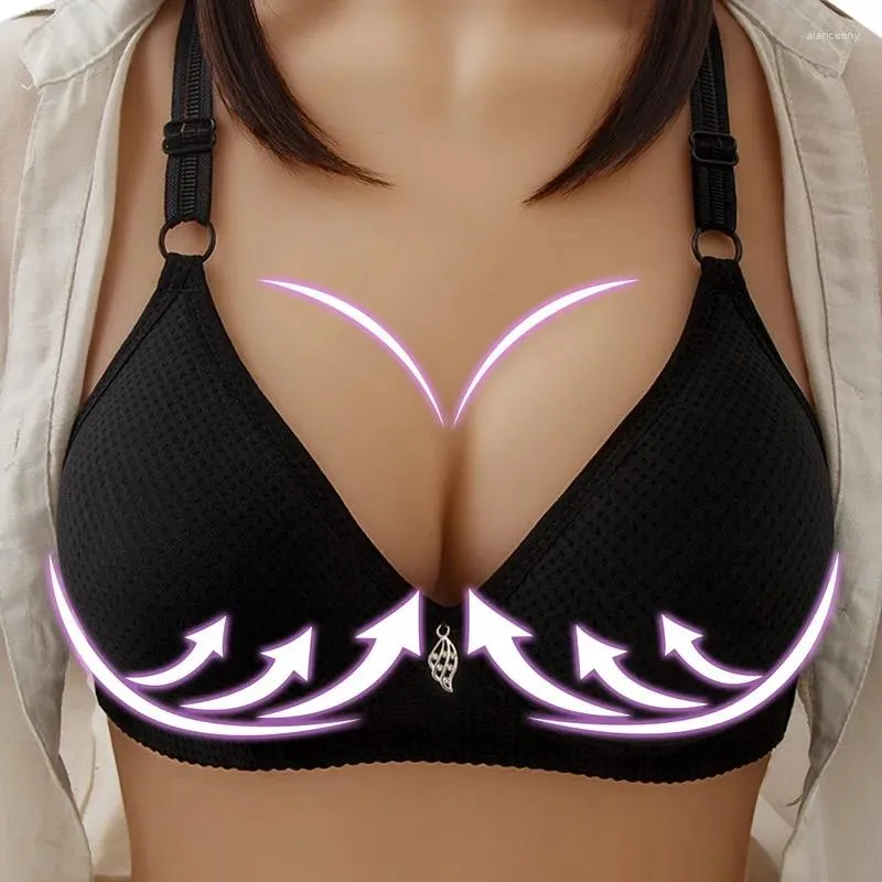 BHs Frauen Drahtlose Push-Up-BH Unterwäsche Einfache Büstenhalter Dame Sexy Dessous Draht Kostenlose Bralette Dünne B C Tasse