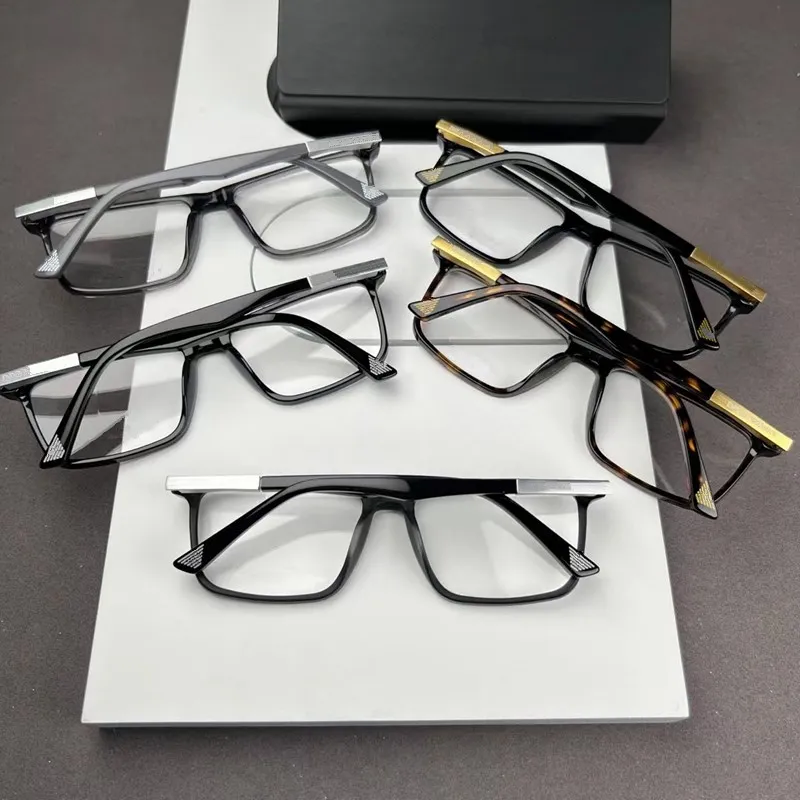 2024 Luxury des concise montatura occhiali rettangolare uomo tavola leggera gamba in metallo fullrim 322a1 56-16-145 occhiali da vista custodia fullset