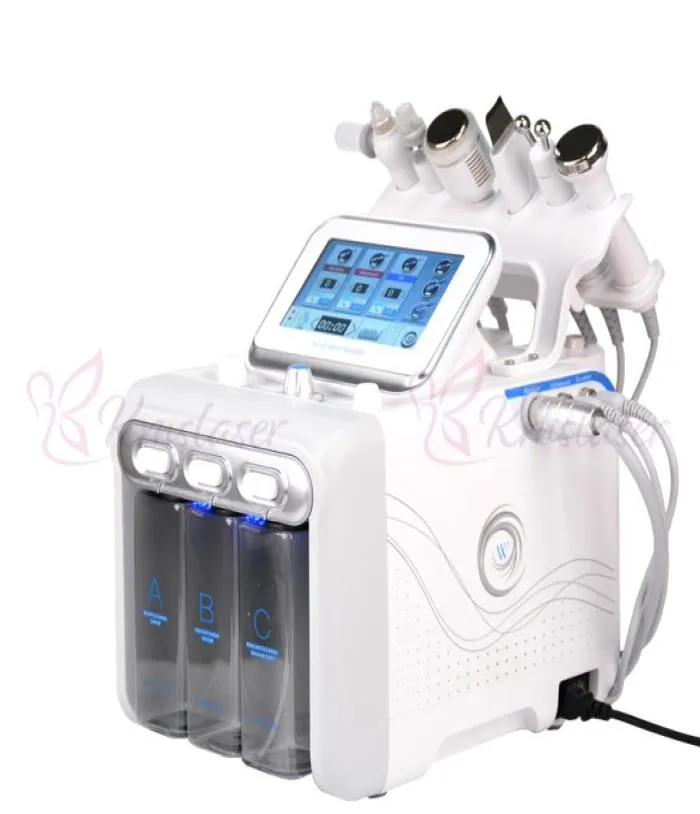 6 in 1 New H2O2 hydraoxygen spray aqua peel facial machines Ultrasonic skin scrubber rf Bio beauty machine skin cleaning8224133