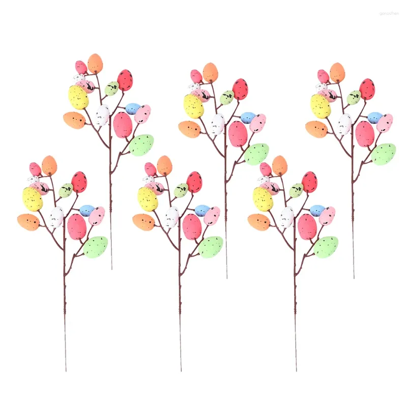 Dekorativa blommor Flower Garland Easter Cutlings Bouquet Garden Decors Egg Artificial Tree Branch Home Adsmenment