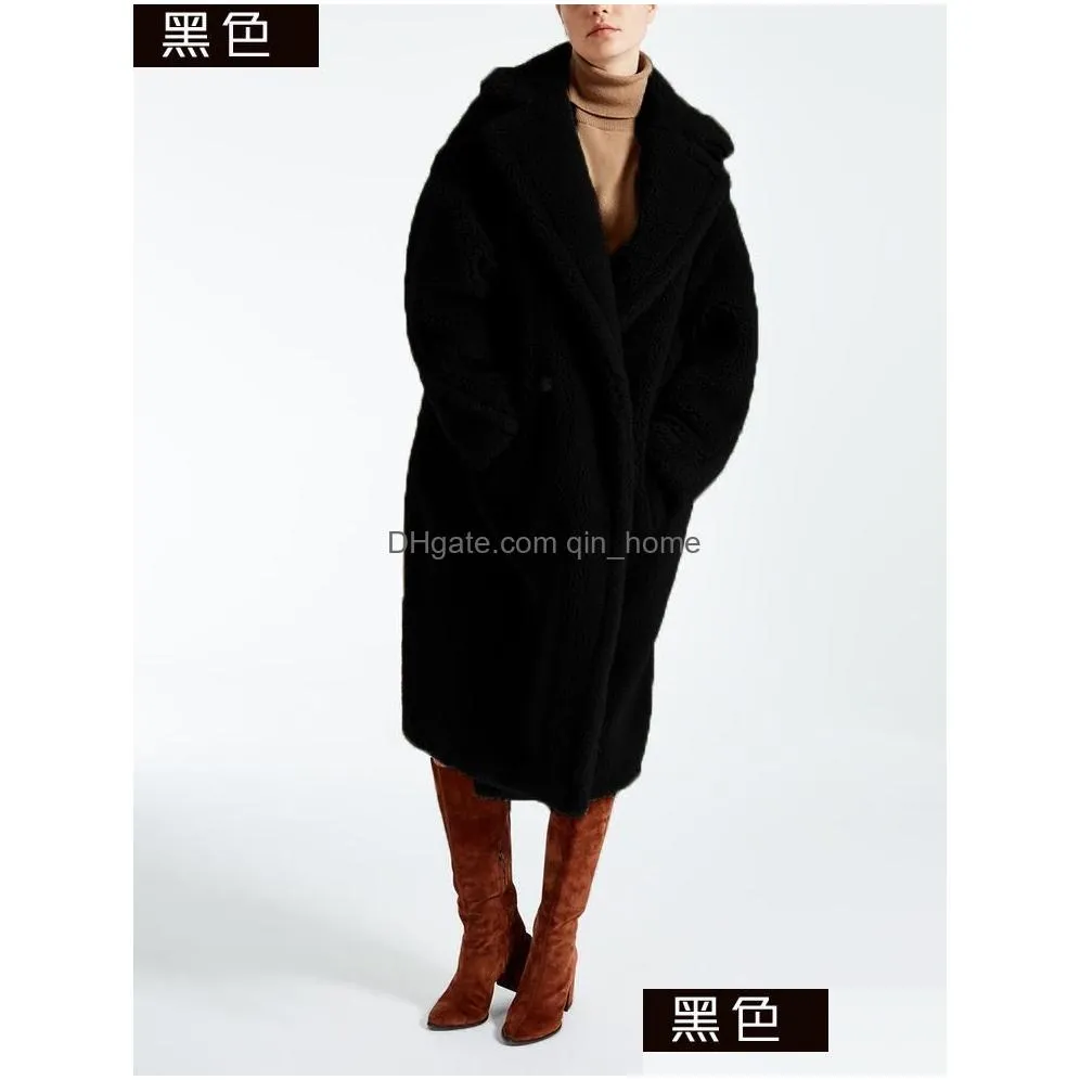 Pelliccia da donna finta da donna 2021 inverno spesso cappotto caldo da donna oversize Teddy giacche e cappotti capispalla femminile top casual lungo agnello W Dh9Xo