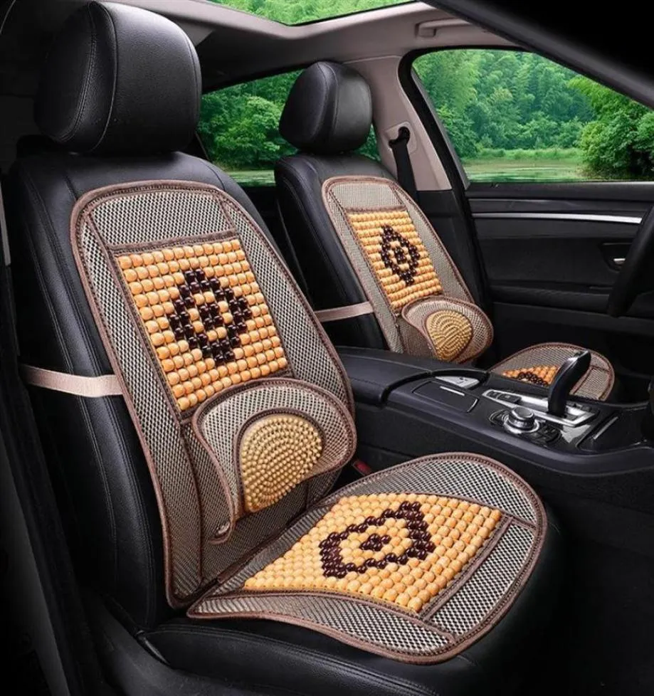 Car Seat Covers Universal Wooden Bead Bamboo Summer Cushion Breathable And Cool Conjoined220n1245575