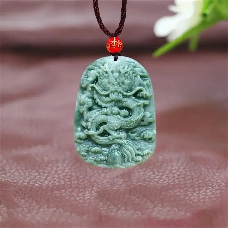 Tartışmalar Jade Dragon Kolye Kolye Çin Mücevher Aksesuarları Hediye Kadınlar İçin Doğal Oyma Hediyeler Yeşil Musluklar Gerçek Vintage Erkekler