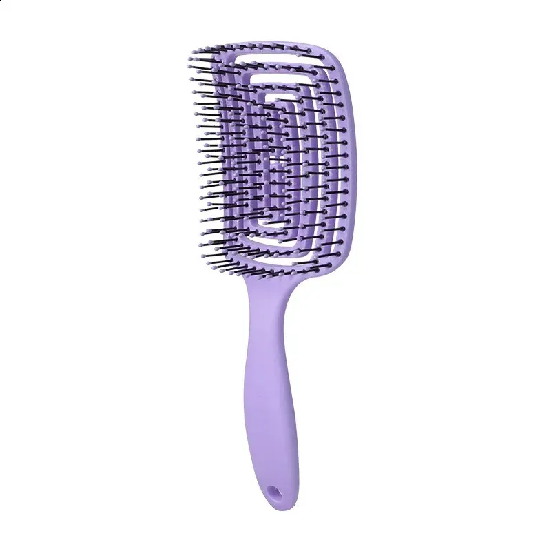 Brosse à cheveux creuse, peigne de massage du cuir chevelu, coiffure, épilation, séchage rapide, outil d'épilation, cheveux bouclés et humides, 230208