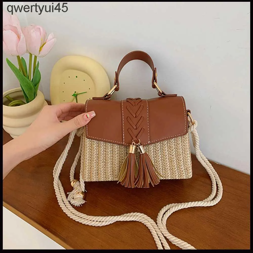 Umhängetaschen Neue Raan Schwarz Stroh Soulder Tasche Frauen und-Woven Messenger Tasche Sommer Beac Square Box Stroh andbag Für dame Bolsa FemininaH24220