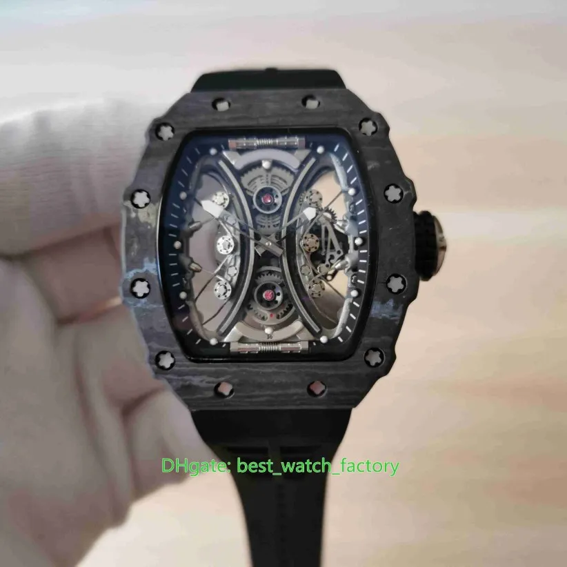 Selling Top Quality Watches 44mm x 50mm RM53-01 PABLO MAC DONOUGH Skeleton NTPT Carbon Fiber Transparent Mechanical Automatic 256c