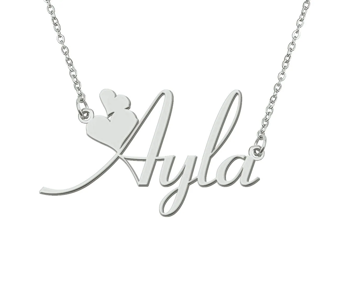 Ayla Naam Ketting Hanger voor Vrouwen Vriendin Geschenken Aangepaste Naambord Kinderen Beste Vrienden Sieraden 18k Verguld Roestvrij Staal