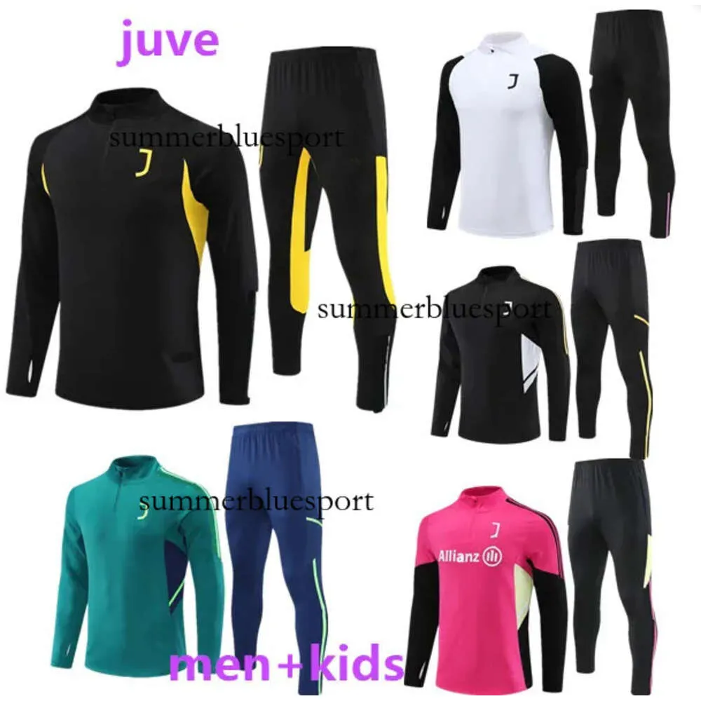 24 Mens Kids Football Tracksuit Jersey Kit Set 22 23 Juve Men Training Suit Succer Tracksuits Surtement Foot Chandal Futbol 재킷 조깅