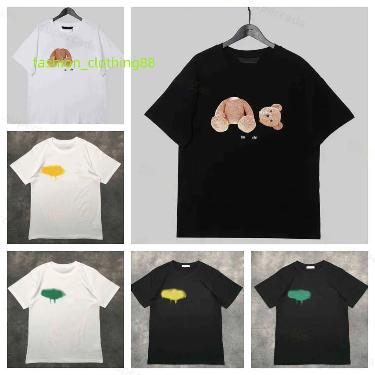 Neue Modemarke Pa Palms/Engel Teddybär Kurzarm Baumwolle Oversize Lose T-Shirt für Männer und Frauen