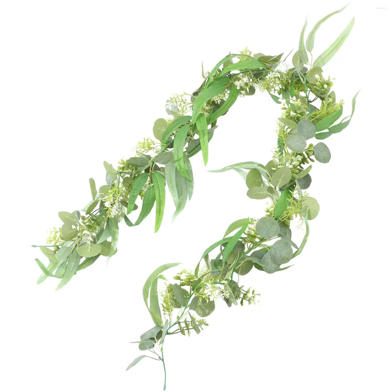 Fleurs décoratives simulées vigne d'eucalyptus Faux suspendus décor de toile de fond printemps été