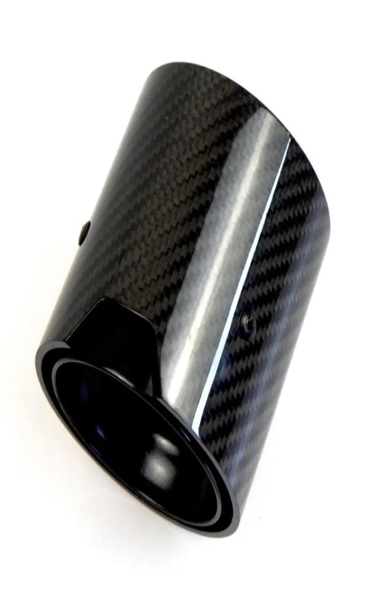 BMW F87 M2 F80 M3 F82 F83 M4 BLACK GLOSSY END PIPER MUFFLER TIPS2494614の新しいモデルMロゴカーボンファイバー排気チップ