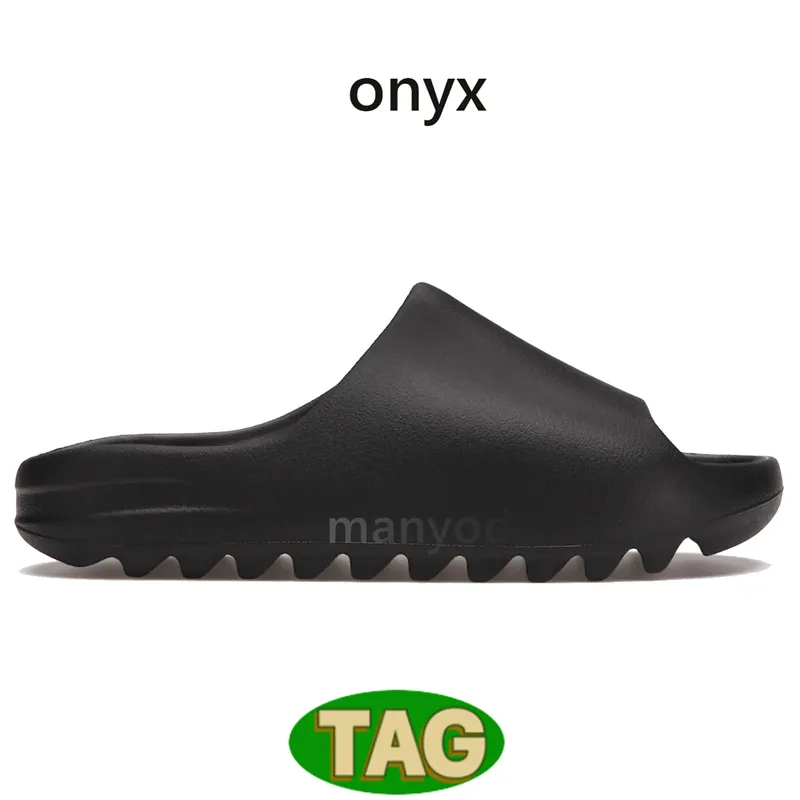 Designer slides for men slippers onyx Bone Azure Flax Pure restock pair Ochre glow green Resin Soot black Core womens sandals mens solid slide classics slipper sandal