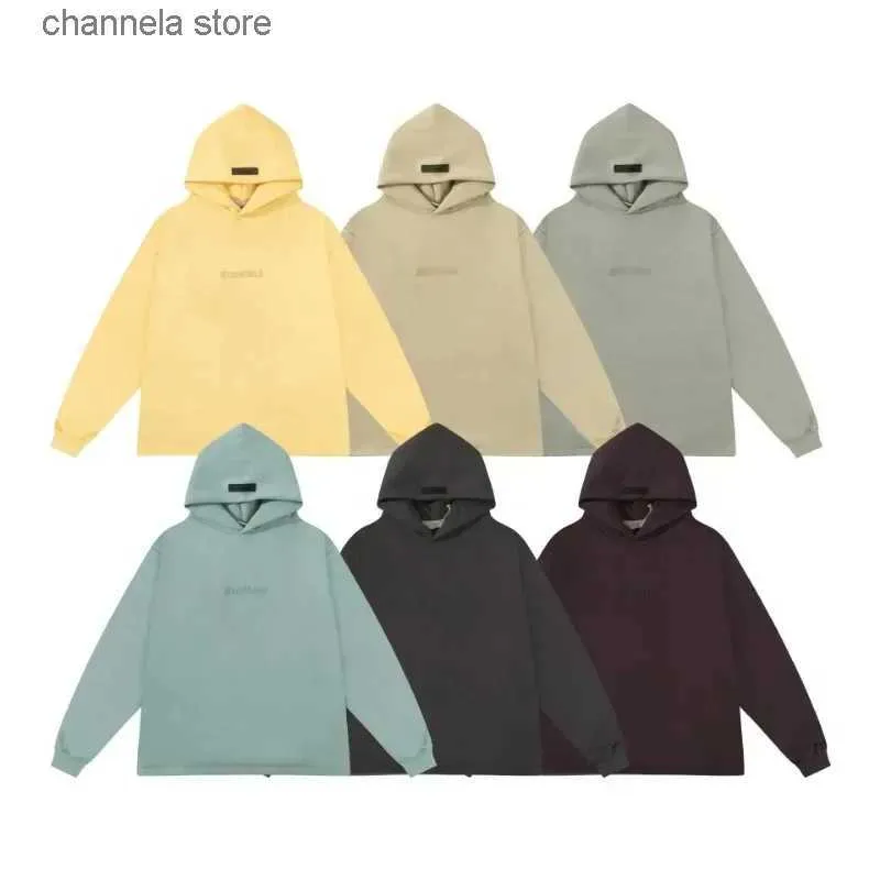 Herren Hoodies Sweatshirts Staffel 9 Double Thread Sile 3D-Buchstabendruck mit Plüsch-Kapuzenpullover High Street Loose Hoodies Unisex-Hosen T240220