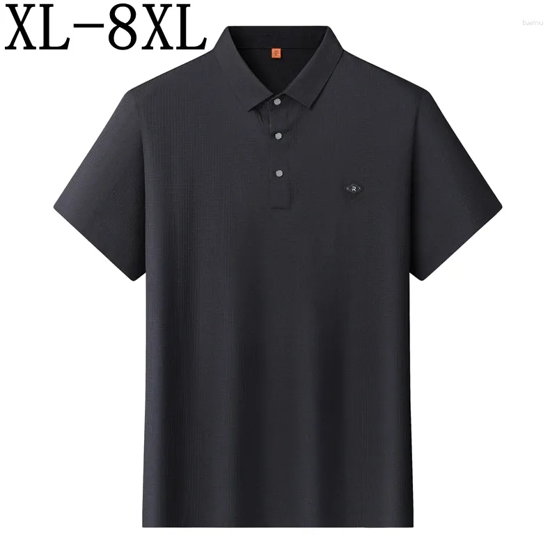 Polos męski 8xl 7xl 6xl 2024 Summer Top klasa luksusowa koszula polo Men Business Casual Mens koszule moda luźna tshirt man ubranie