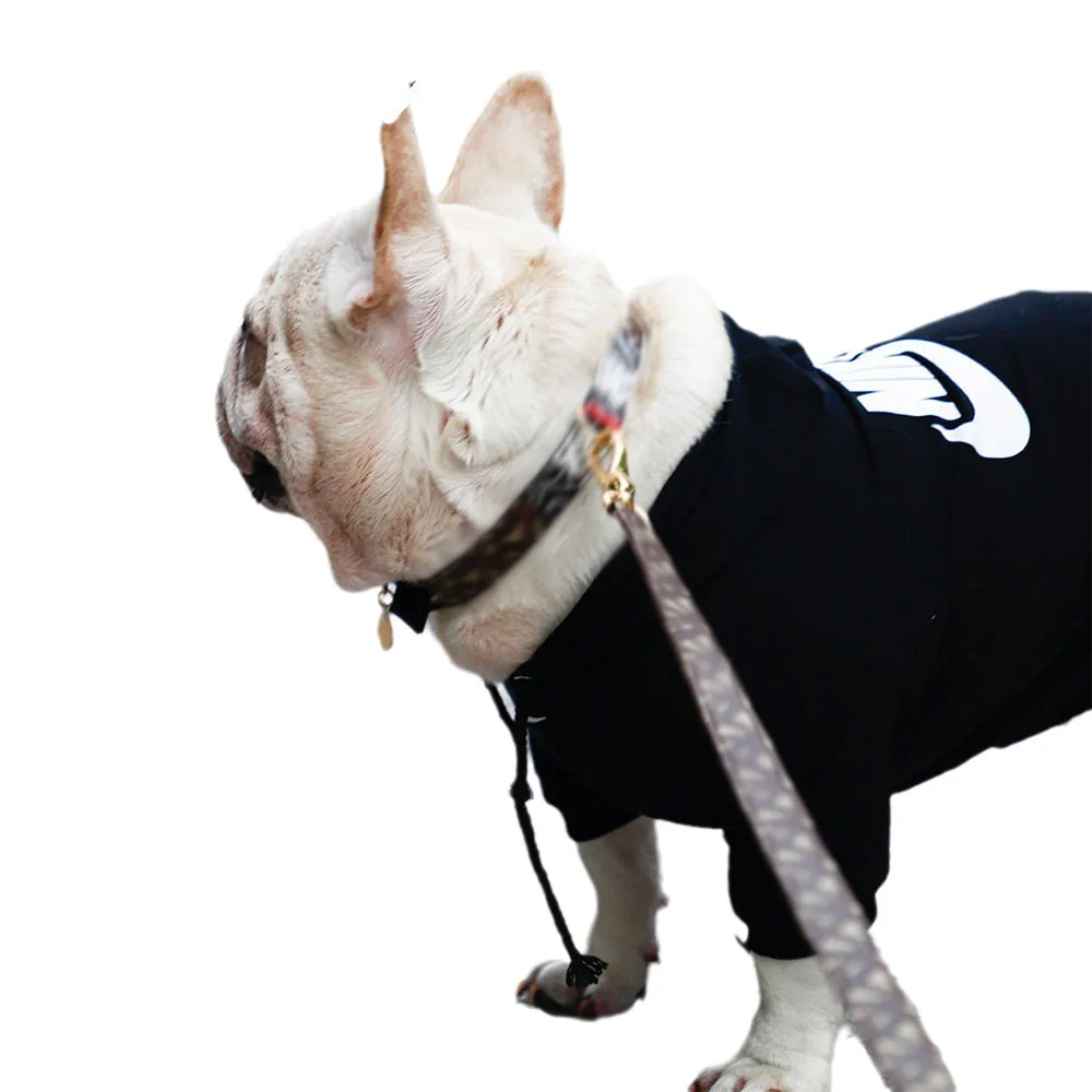 デザイナードッグカラーとリーシュセットクラシックペルレイドパターンソフトカウハイドラグジュアリーレザースパイクペットカラーモダンデザイナー小卸売犬タグタグ