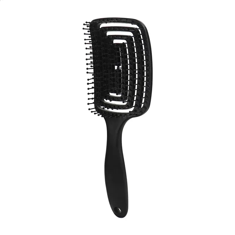 Brosse à cheveux creuse, peigne de massage du cuir chevelu, coiffure, épilation, séchage rapide, outil d'épilation, cheveux bouclés et humides, 230208