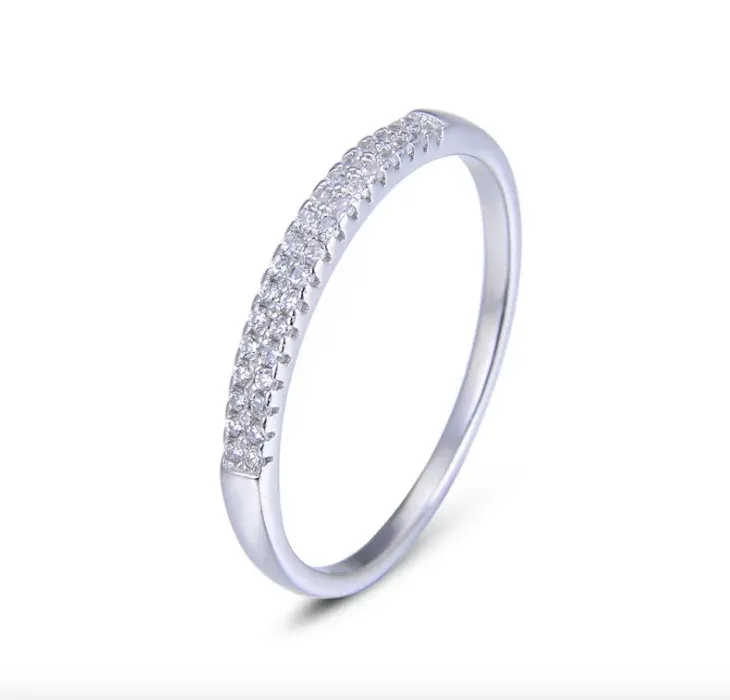 Anneaux SVR1 bagues en argent pour femmes classique couleur argent zircon cubique bague Fine meilleurs bijoux de dame