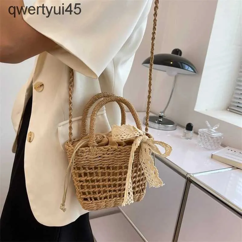 Bolsas de ombro femininas vintage beac andmade palha tecido soulder bage ollow design raan bucker sacos boemian verão casual tote bolsah24220