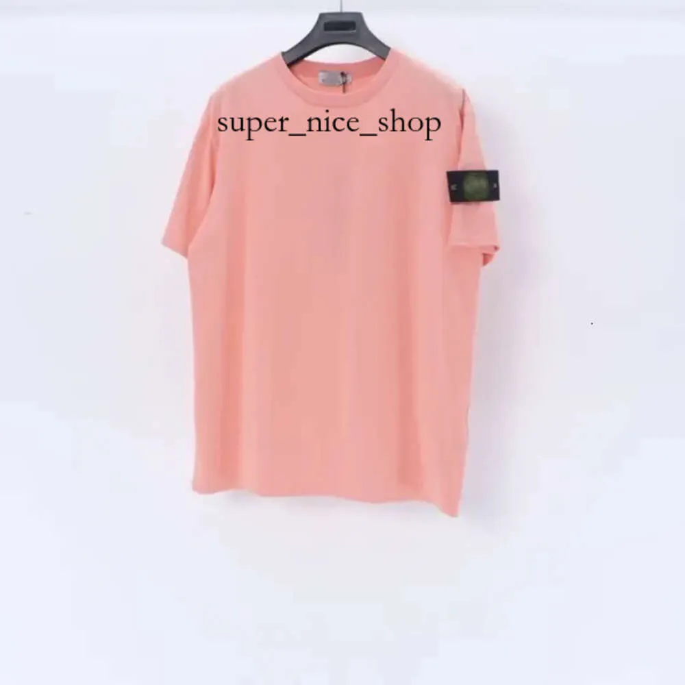 Stonees ilha t camisa chaopai apedrejado manga cruzada camiseta com impressão de logotipo solto em torno do pescoço casal camisa inferior para homem 807