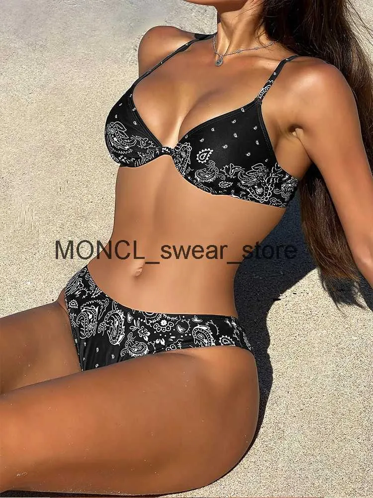 Maillots de bain pour femmes Peachtan Femmes Bikini Bra 2023 Coréen Deux Pièces Maillot De Bain Noir Vintage Maillot De Bain Sexy Beachwear Sous-VêtementsH2422088