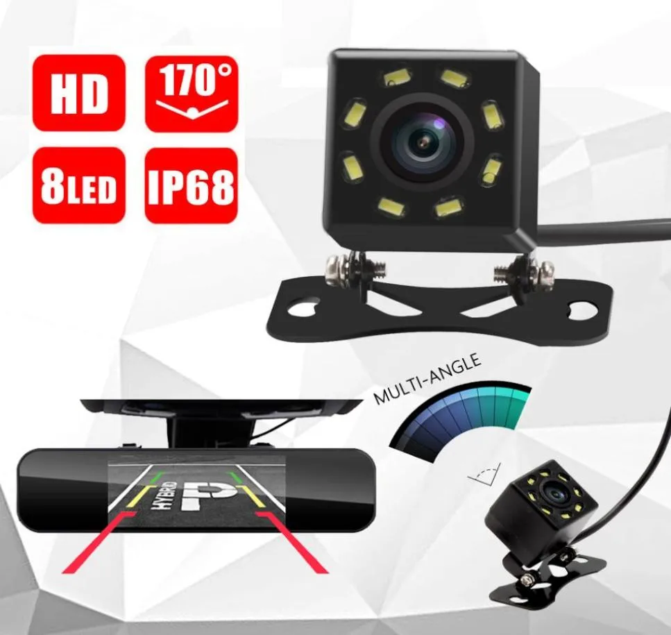 8 LED IR Night Vision Back Camera Waterproof Backup Parking Camera Universal Wide Vinkel bakre bil Bakvy Camera7260761