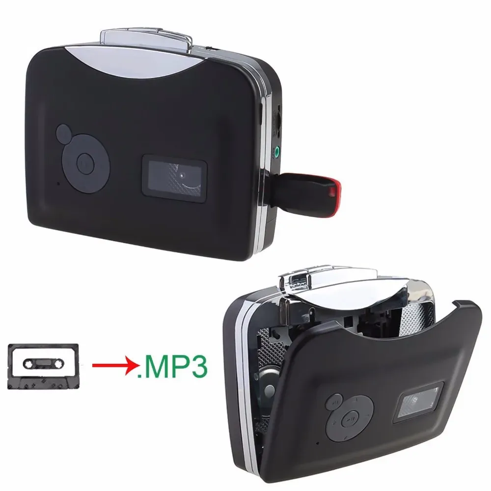 Reprodutor de fita cassete para MP3, gravação de música em adaptador de unidade flash USB, conversor de música