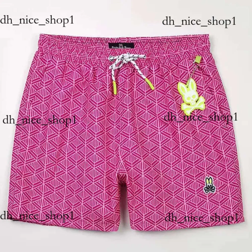 Psychological Bunny Shorts Designer Shorts pour hommes Pantalons de plage Pantalons à fleurs de crâne de lapin Shorts de surf européens et américains Shorts de maison à séchage rapide Taille asiatique 388