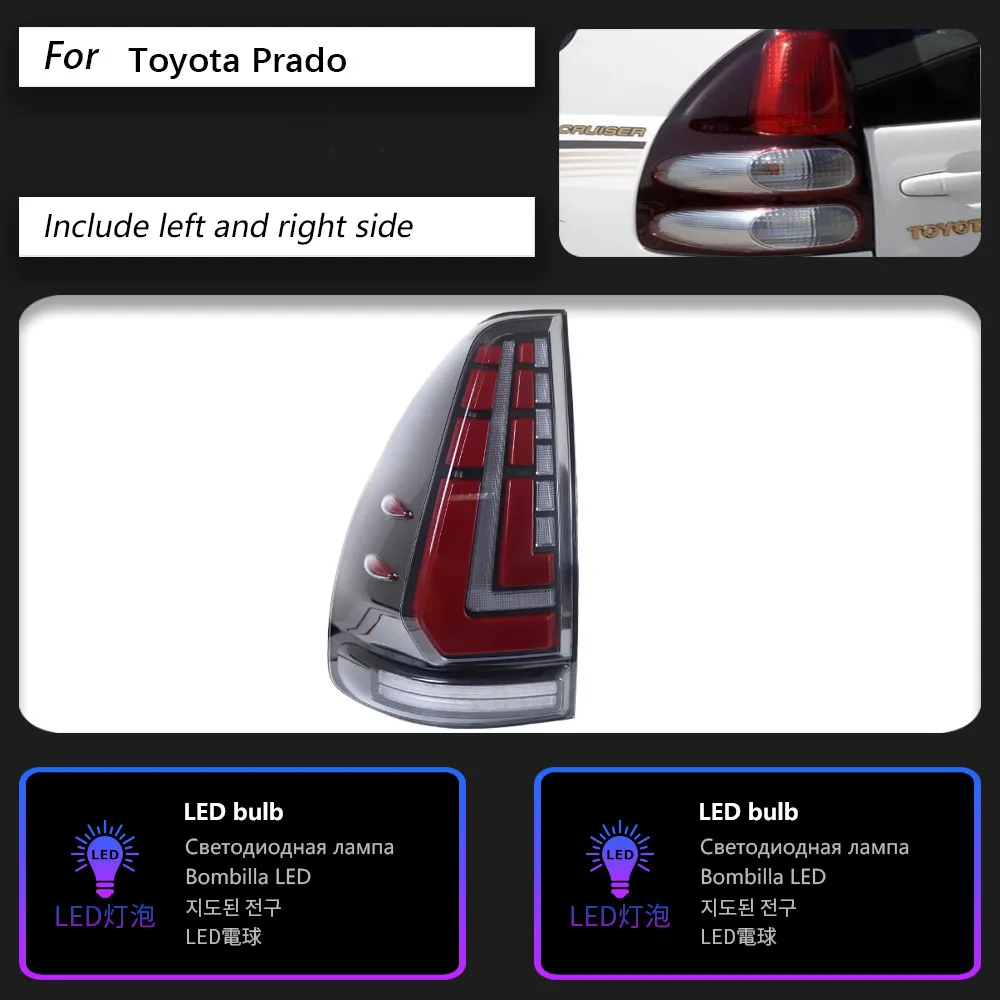 Car Rear Lights For Land Cruise Prado 2700 4000 2003 2009 GX460 Upgrade