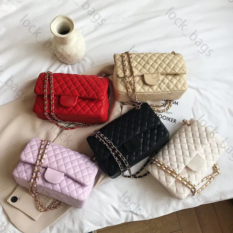 Diamantgitter väska designer kvinnor crossbody axelväskor designers kvinna handväska kedja c bokstäver plånbok liten lyxig handväskor läder kvinnors shopping handväska