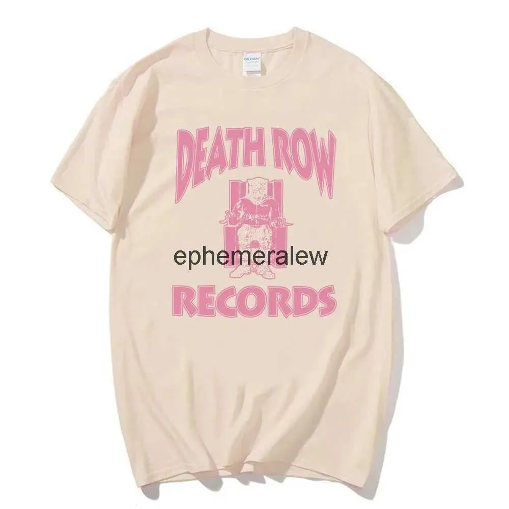 Men's T-Shirts Death Row Records Pink Dr Dre Tupac Men Women T-Shirt Hip Hop Fashion Short Sleeve Rapper Streetwear Tee-ShirtH24220