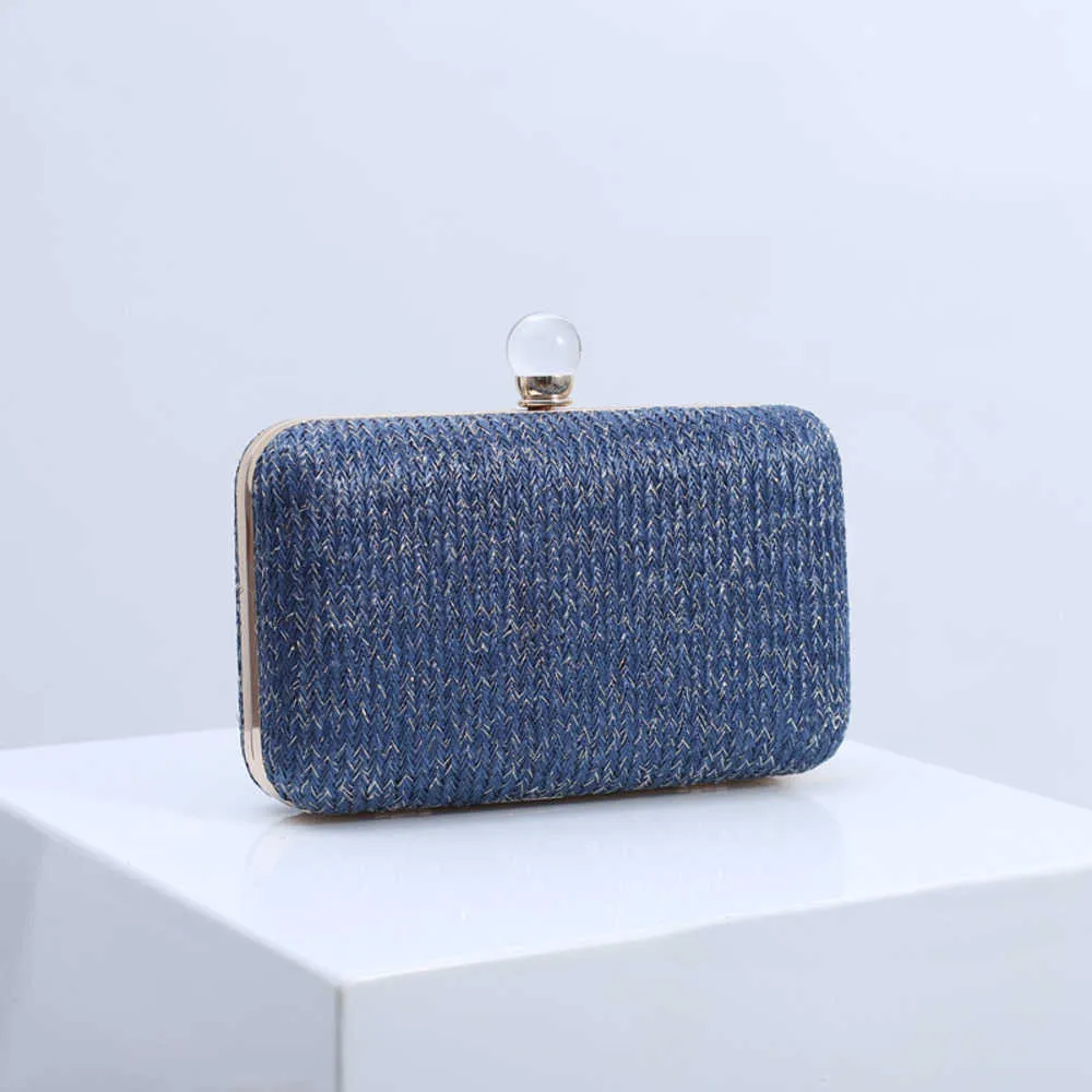 Creative Summer Straw Woven Hand Bag Fashion Versatil Evening Bag Chain Bag