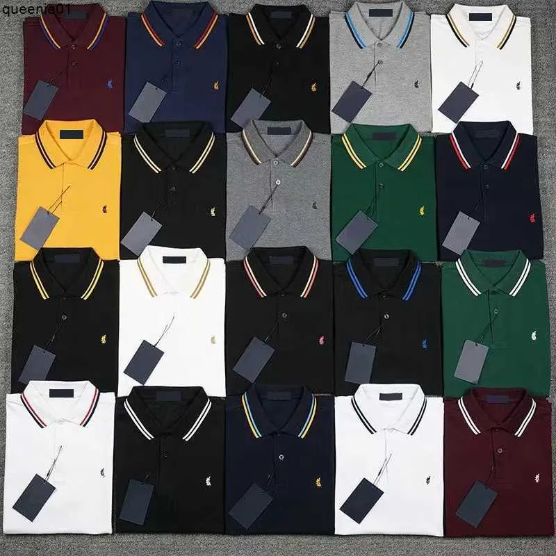 Men's Polos fred perry mens classic polo shirt designer embroidered womens tees short sleeved top Asian size